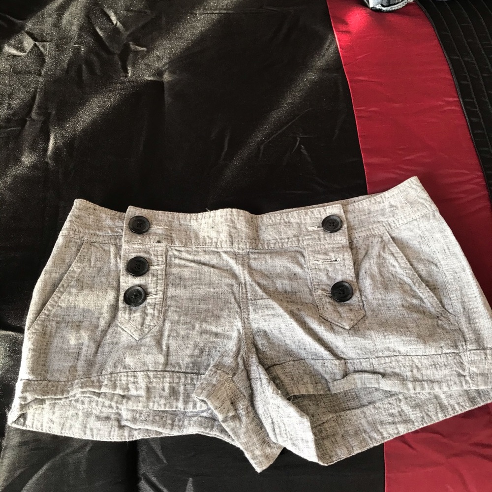 EUC Express double front button grey shorts